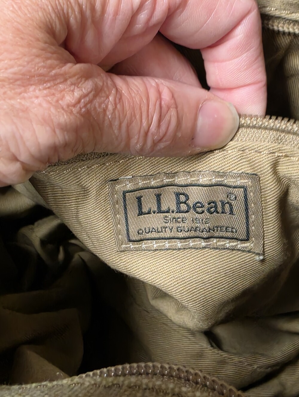 L.l. Bean Boat Tote Mini Canvas Moose Embroidered Tote Bag, Zip Top - Picture 6 of 10